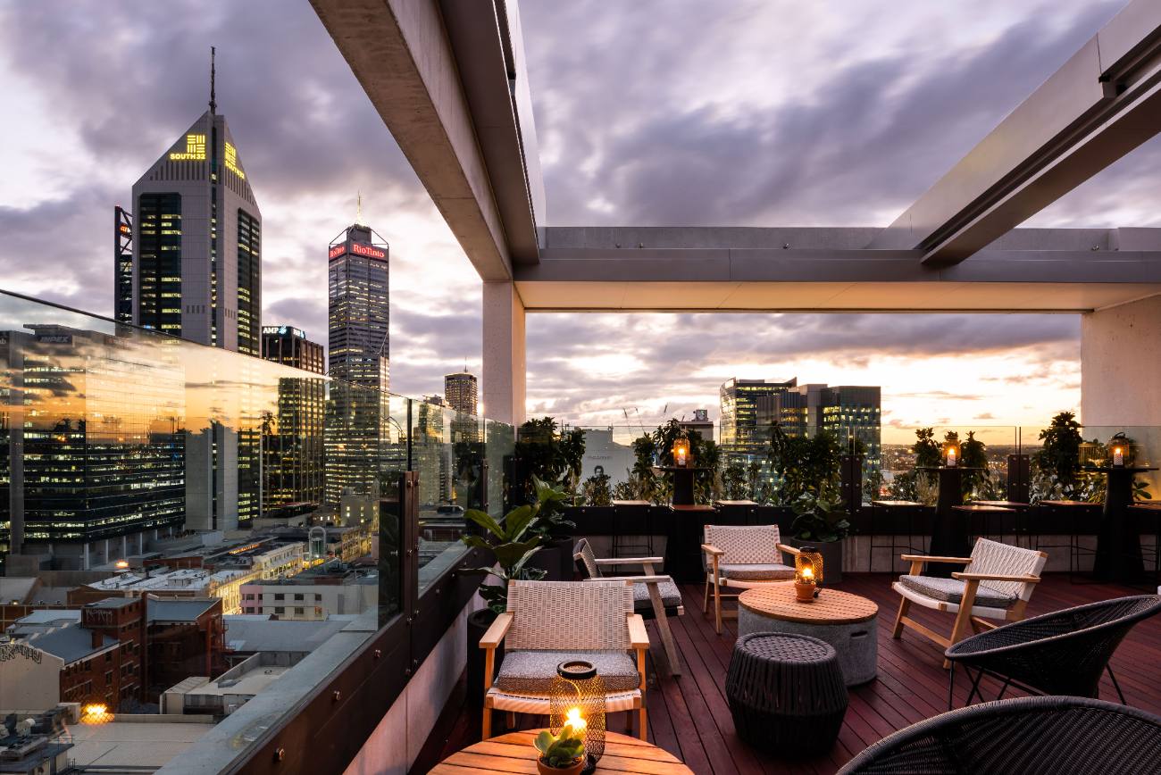Rooftop Sky Bar — flooring by BUILD FLOOR